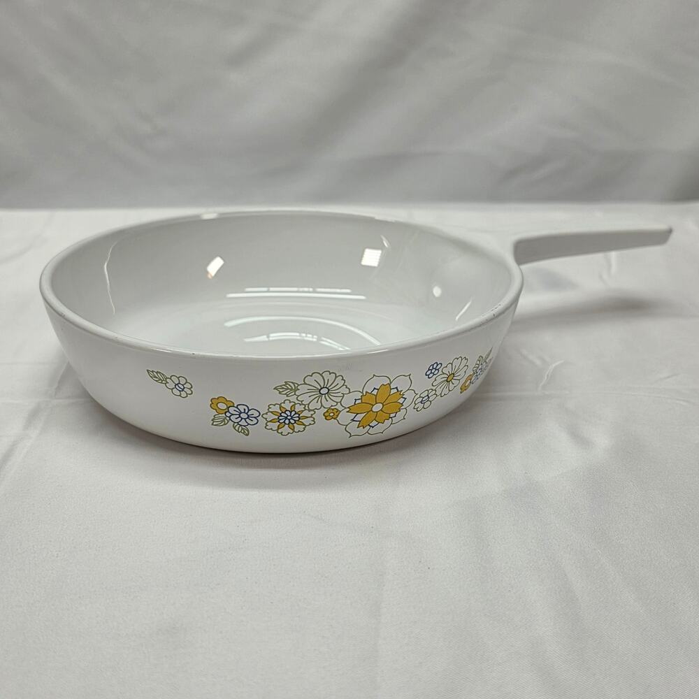 Vintage‎ Corning Ware Wildflower P-83-B 6.5" Skillet Pan Sauce Pan White USA
